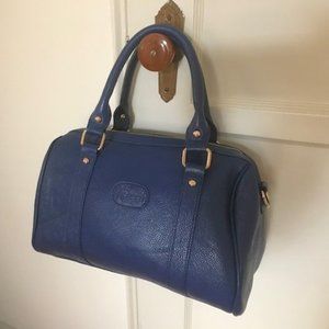 TERZETTO Loreto Cobalt Blue Leather Satchel Handbag - new!